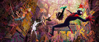 Vibrant Spider Man Action Scene HD Wallpaper