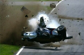 F1 Car Crash Wallpaper