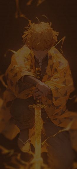 Zenitsu Agatsuma With Sword Cool Wallpaper Anime