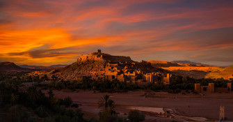 Morocco Africa Hill City House Tower Glow Wallpaper HD