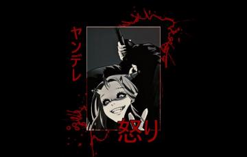 Wallpaper Dark Girl Blood Madness Evil Unknown Yandere My