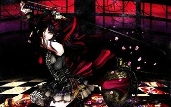 Katana Gothic Wallpaper Anime Girls
