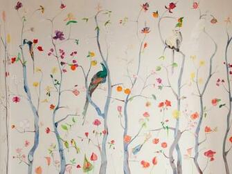 Chinoiserie Wallpaper With Birds
