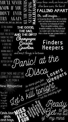 Panic At The Disco Lyrics