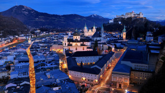 Wallpaper Salzburg Austria Night Top