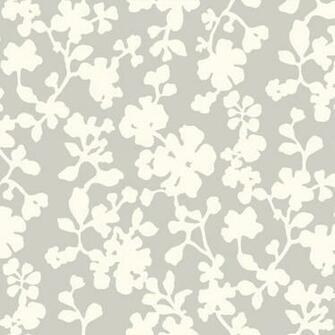 Silver Shadow Flowers Wallpaper Wall Sticker Outlet