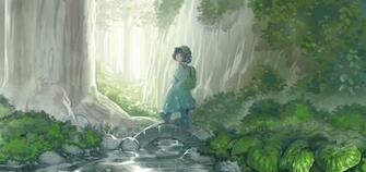 Kawashiro Nitori Walking Forest Plants Tree Touhou Anime