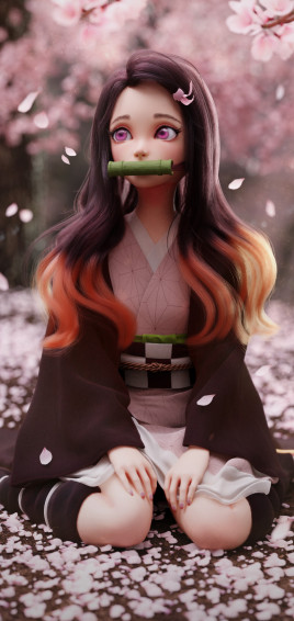 Nezuko Kamado Demon Slayer Wallpaper iPhone