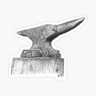Blacksmith Anvil Transparent Background Greeting Card By