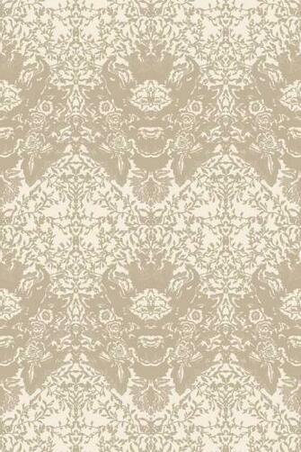 Damask Flocked Wallpaper