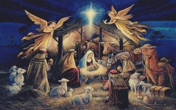 Wallpaper Christmas Nativity Scene Belen