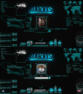 Jarvis Animated Wallpaper Ironman Logon Screen By