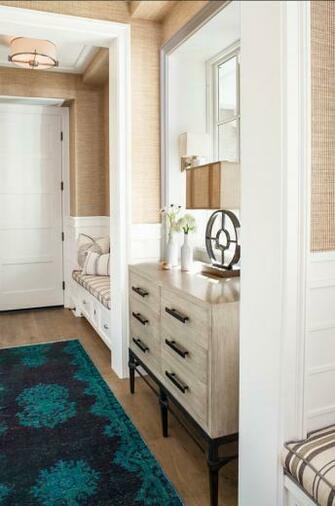 Entryway Ideas With Grasscloth Wallpaper