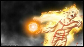 Naruto Rasengan Chakra Mode Bordered Anime HD Wallpaper