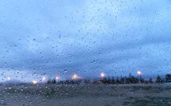 Serene Rainy Window Wallpaper
