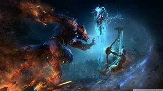 Smite Fenrir Vs Neith Ultra HD Desktop Background Wallpaper For