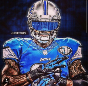 Megatron Lions Football Detroit Nfl Art