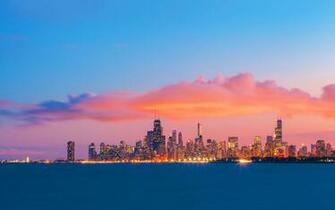 Los Angeles Skyline Sunset HD Wallpaper Background Image