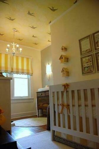 Bird Wallpaper On The Entry Ceiling Only Daydream By Hygge West