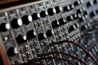 Dials And Cables Wallpaper Music Synthesizer Moog