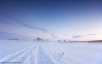 Wallpaper Winter Field Snow Original Zima Gdefon