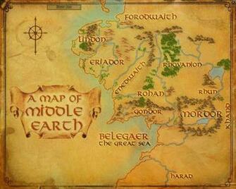 Map Of Middle Earth Wallpaper