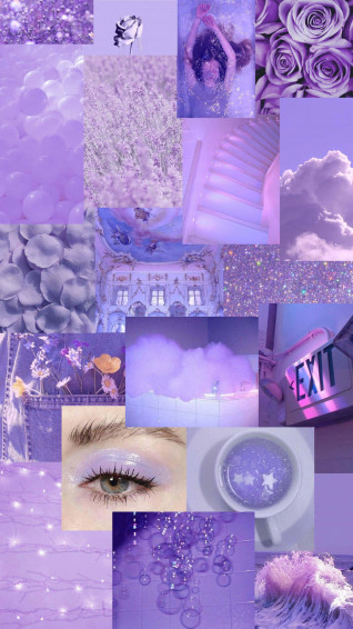 Purple Aesthetic Collage Wallpaper