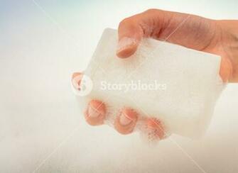 Hand Washing And Soap Foam On A Foamy Background Royalty