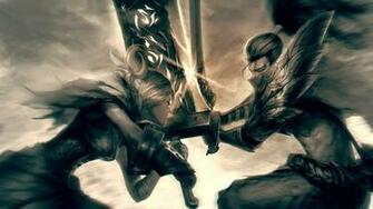 Wallpaper League Of Legends Yasuo Riven The Exile