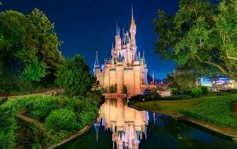 Cinderella S Castle Three Wallpaper Stock