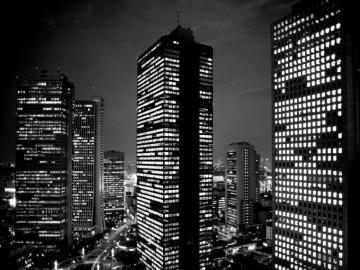 Black And White Cityscape Wallpaper On