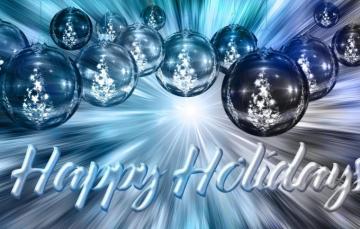 Wallpaper Balls Decoration Lights Letters Background Holiday