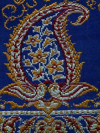 Persian Silk Brocade From The Pahlavi Dynasty Paisley Design