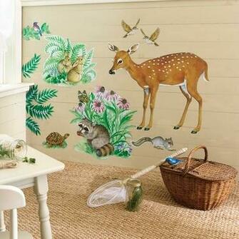 Woodland Animals Wallpaper Mural Modern By Allmodern