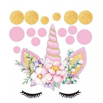 Sunisery Unicorn Wall Stickers Art Decals Kids Girls Room