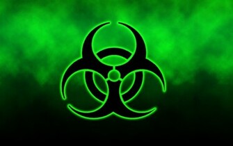 Green Biohazard Background