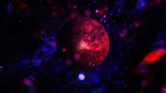 Red Planet Space Art 4k Ultrawide Quad HD 1440p Wallpaper Image