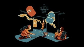 Ghostbusters Pacman Computer Wallpaper Desktop Background