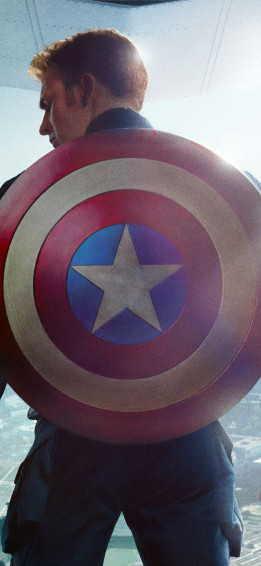 Captain America With Shield Cave iPhone Wallpaper