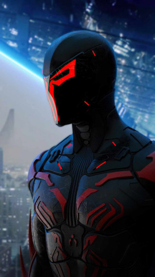 Spiderman Cyber iPhone Wallpaper
