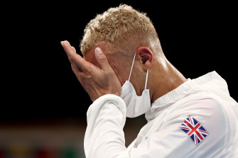 Olympian Ben Whittaker Cries After Winning Silver Medal Wallpaper