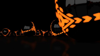 Dark Orange Wallpaper Warning 3d Reflections