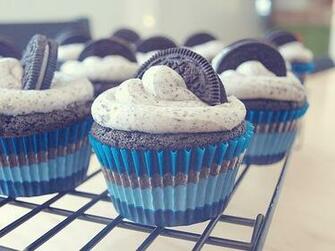 Blue Cupcake Cute Negresco Oreo Image On Favim