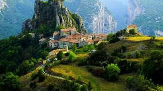 French Alps Houses France Town Village Mountains Best Wallpaper