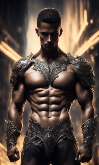Long Gaur207 A Shirtless Man With Short Black Hair And Eyes