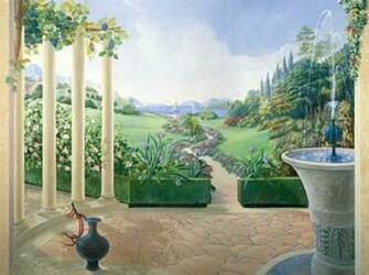 Dollhouse Wallpaper Mural Grecian Park