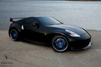 Nissan 370z Black Vellano Wheels Tuning Cars Japan Wallpaper
