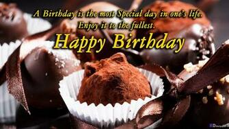 Chocolate BirtHDay Wishing Cake Desktop HD Wallpaper