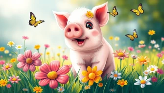 Cute Pig Wallpaper