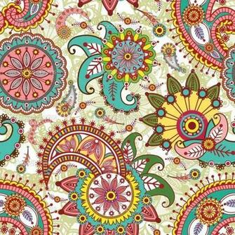 Paisley Design Background Wallpaper Blue Background